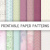 Blooming Lovely paper pattern, craft, card making digital stamp bundle