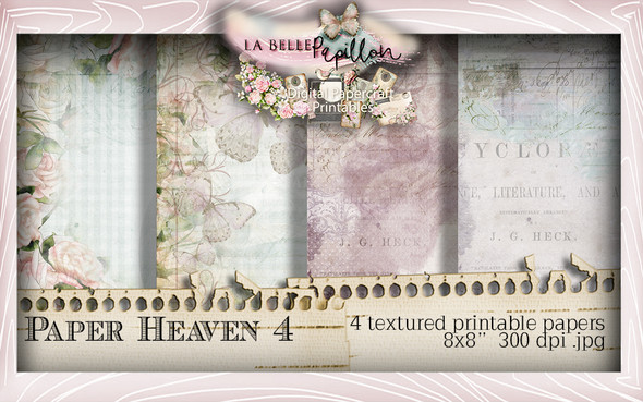 Belle Papillon Papers 4  - Download Printables