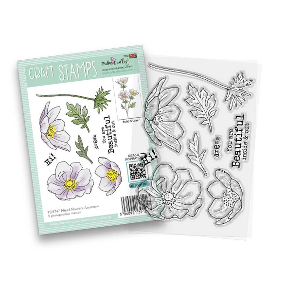 Beautiful Anemone  clear craft card making stamps