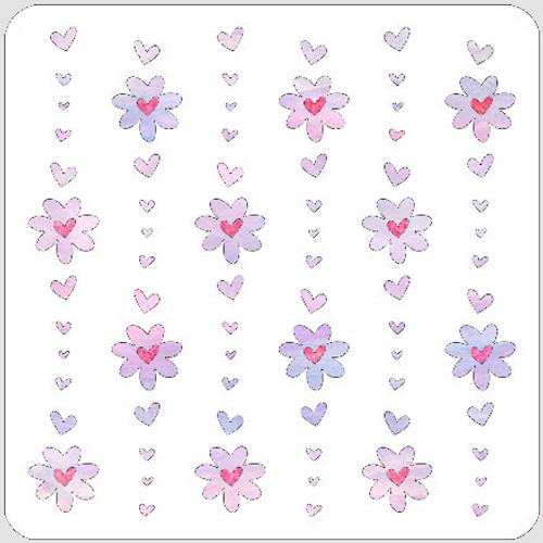 Layered Heart Centers Stencil 