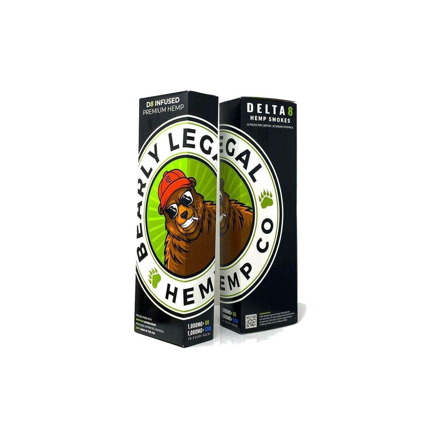 Bearly Legal Carton Delta-8-THC Hemp Cigarettes - Carton Delta-8 Products 139.99