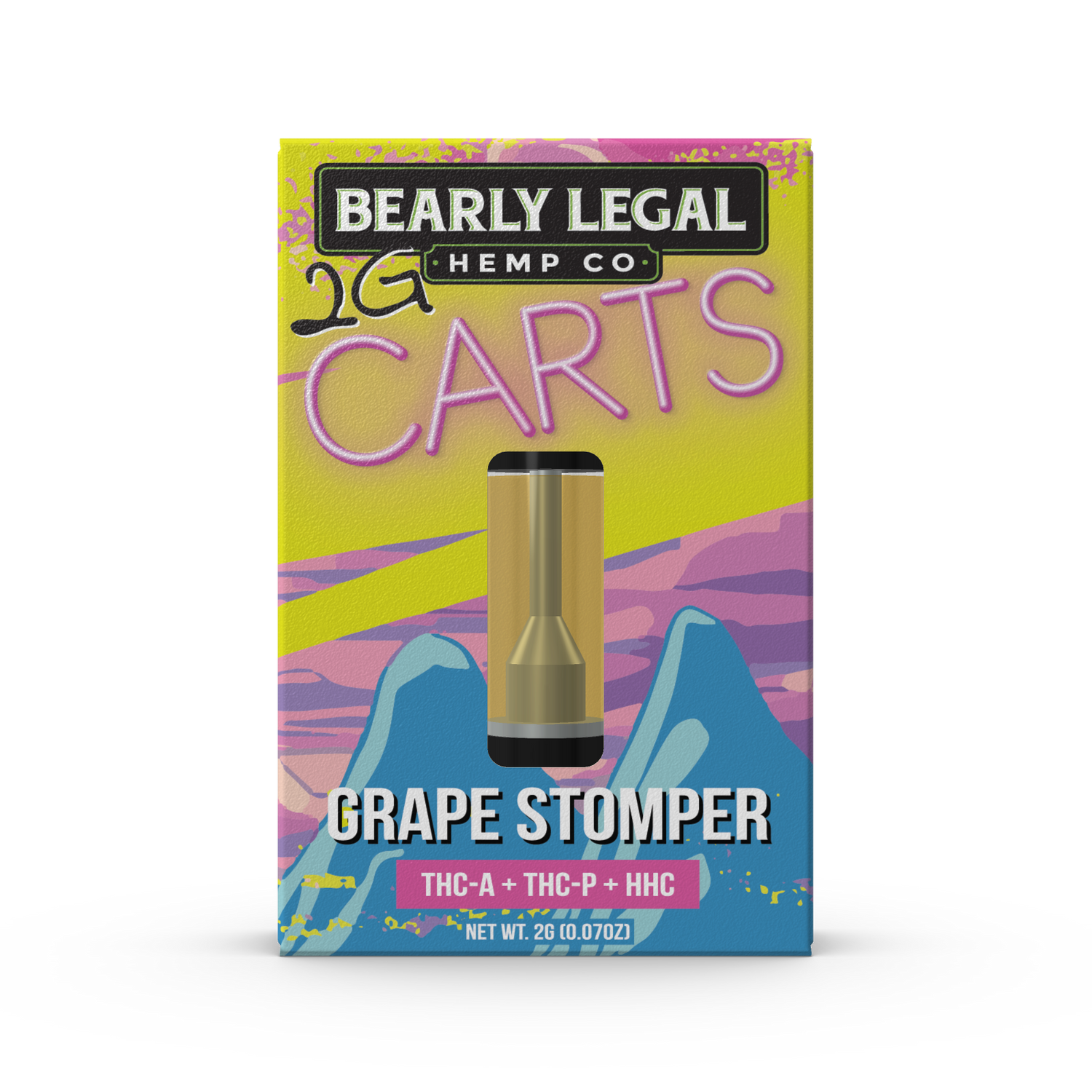 Bearly Legal 2g THCa/THCp/HHC Carts - Grape Stomper OG
