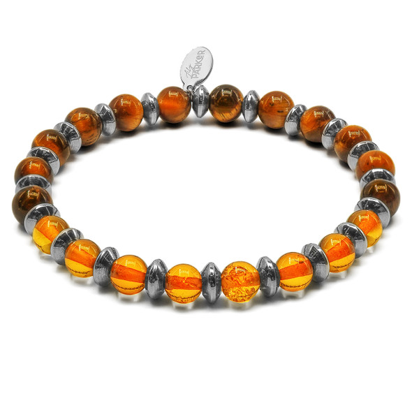 "Gardien Protecteur" - Ambre - Oeil de Tigre