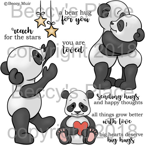 Bear Hugs digital stamps