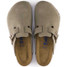 The Birkenstock Women's Boston Clogs in Taupe Suede