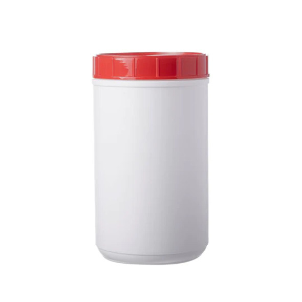 White Canisters With Lids # Red Lid, 85 oz. - 1 Dozen