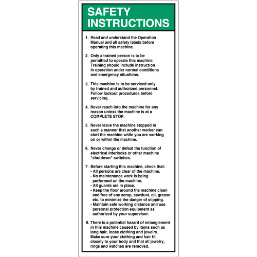 Safety Instruction/Read and Understand Label (7002-DESVP-)