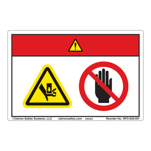 Danger/Crush Hazard Label (WF2-029-DH)