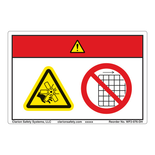 Danger/Rotating Fan Blade Label (WF2-076-DH)