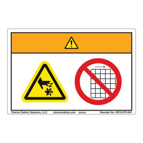 Warning/Rotating Blade Label (WF2-079-WH)